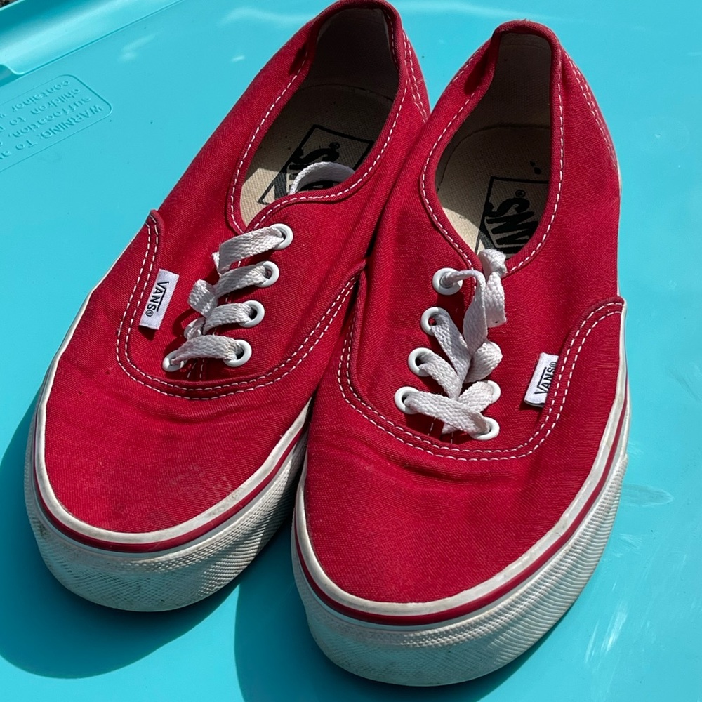 Red Unisex Vans